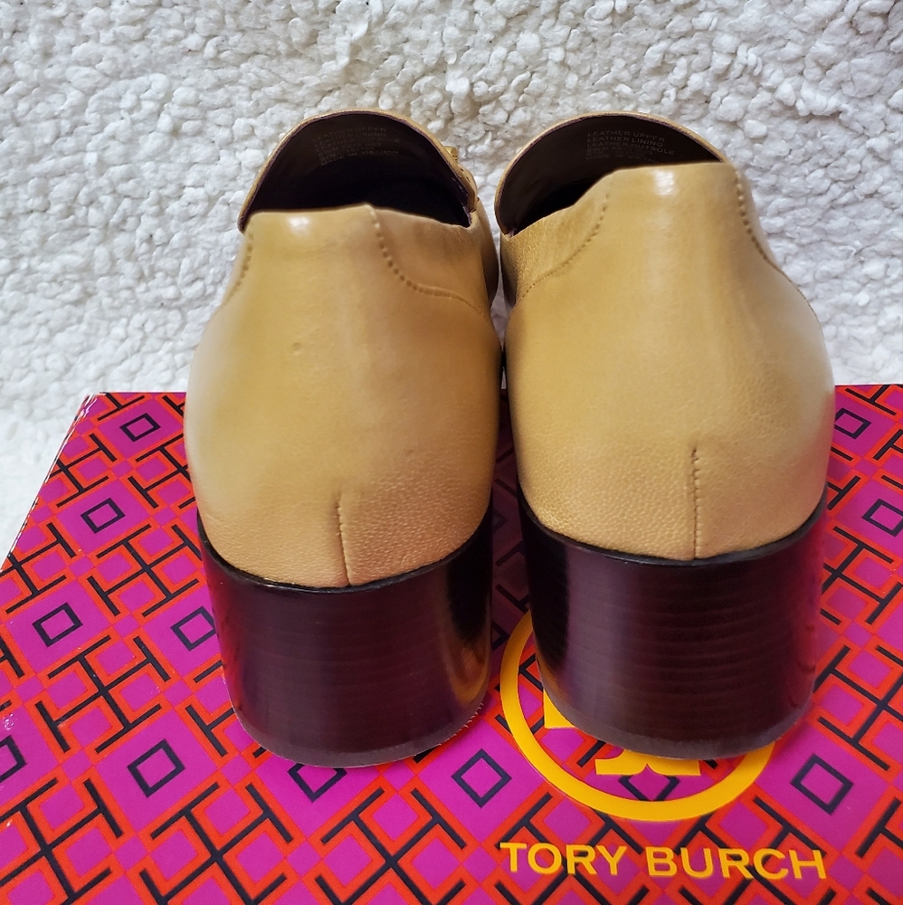 Tory Burch Jessa 45MM Leather Heeled Loafers - Picture 11 of 14